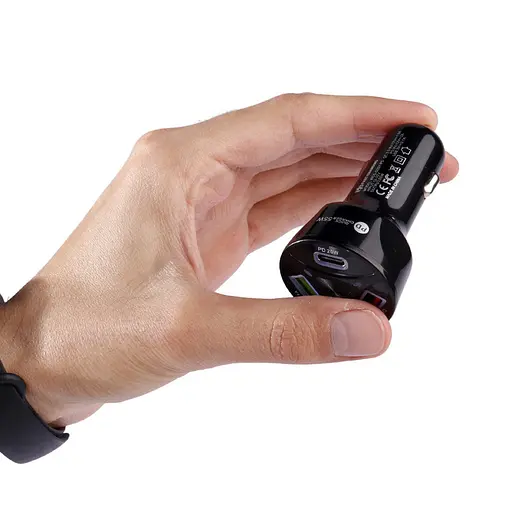 ЗУ для авто 55 ватт 3 порта WGS-G35Y-PD адаптер в прикуриватель QC3.0 - фото 3