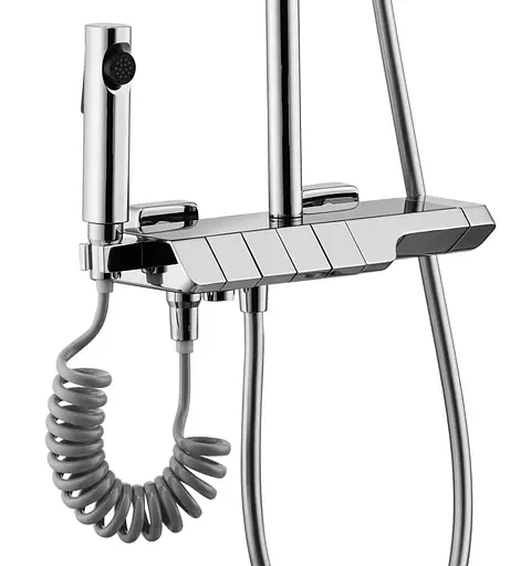 Душова система Rea Rob хром з термостатом та виливом REA-P6626, Хром - фото 2