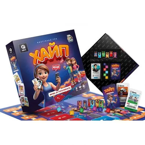 Настольная игра "ХАЙП. Битва за популярность" QB701-007, в коробке (4820282021151) - фото 1