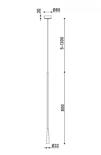 Светильник подвесной KLOODI DECO PE-SURMA800 7W 3K BK - фото 2