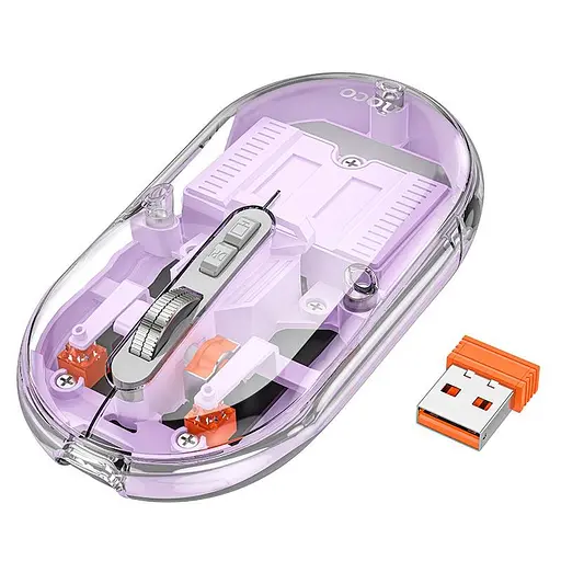 Мишка Hoco General dual-mode silent wireless mouse GM35 (battery version) |2.4G+BT, 800-1200-1600DPI - фото 1
