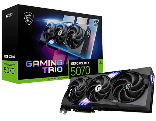 Видеокарта MSI RTX 5070 12G GAMING TRIO OC (RTX 5070 12G GAMING TRIO OC) (GDDR7, 192 bit, PCI-E v5.0 x16) - фото 8