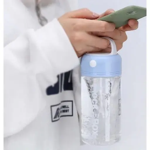 Пляшка-шейкер TS Kitchen електрична 380 мл прозора з ручкою синя  HPLN010 - фото 5