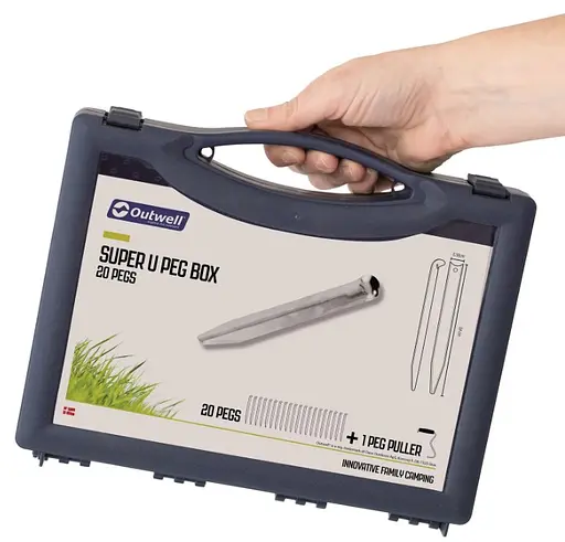 Кілочки Outwell Super U Peg Box 24 см 20 шт. Silver (650779) 928777 - фото 2