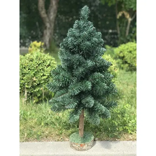 Ялинка штучна Hvoya Elegant настільна 65 см на пеньочку зелена - фото 5