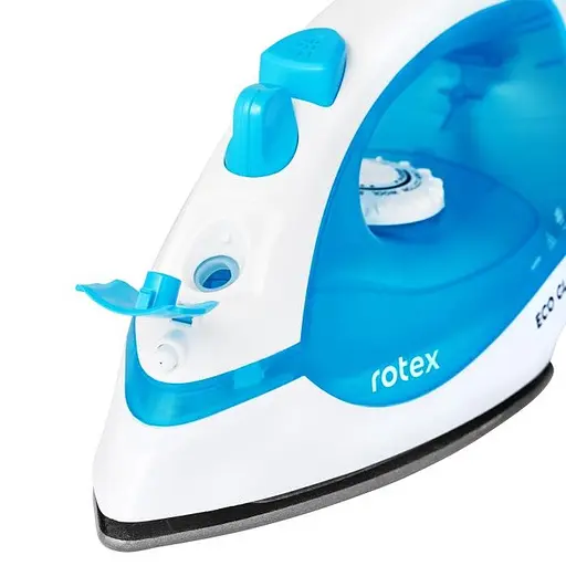Гладильный утюг ROTEX RIC18-N Eco Glide Антипригарное покрытие 1600Вт Вертикальное отпаривание Голубой/Белый - фото 3