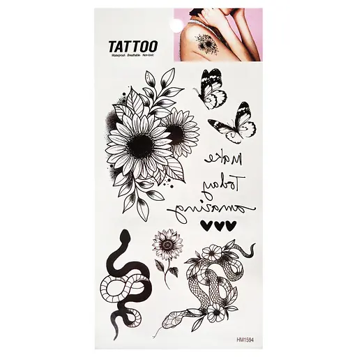 Временная татуировка "Make today amazing Tattoo" Bambi 1020-HM1594 - фото 1