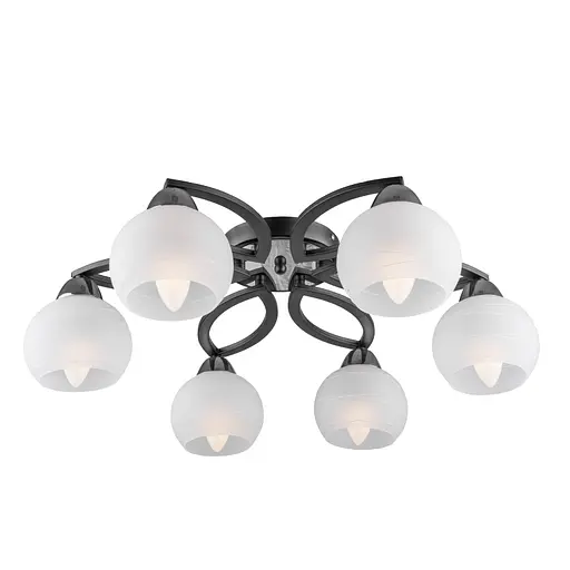 Люстра стельова Brille класична в зал E27 60W CH (LK-558C/6) - фото 3
