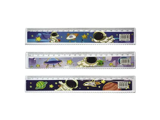 Лінійка пластикова Космос, 20 см, 12 шт. в упаковці