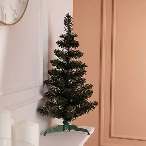 Штучна новорічна декоративна міні ялинка «Полонинська» зелена 60 см Lugi SOK-M-03-3 - фото 2