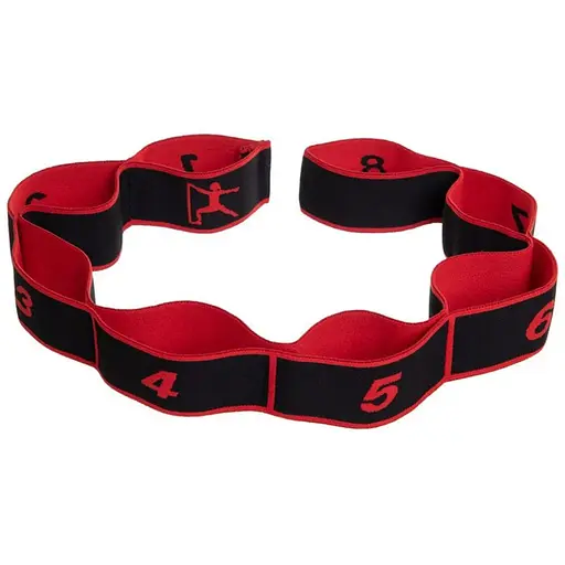 Еспандер стрічковий EasyFit Hard (H) 90х5 см гумка з петлями для розтяжки, фітнесу та тренувань Червоний (EF-1684-R) - фото 1