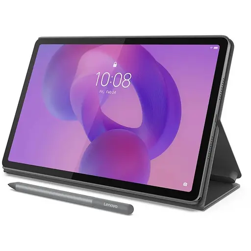 Планшет 11` Lenovo Idea Tab 5G, Luna Grey, 2560x1600 (IPS, 90 Гц), MediaTek Dimensity 6300 (8 ядер), Mali-G57 MC2, 8Gb, 128Gb, microSD, 8Mp + 5Mp, 4x1 Вт, WiFi 5, Bluetooth 5.2, 1xType-C, 7040 mAh, Android 15, Lenovo Tab Pen, чохол (ZAFM0065UA)