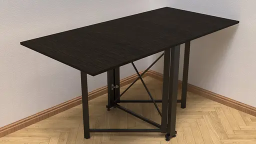 Стіл-книга трансформер Оріон 2 Ferrum-decor 750x1520x730 Чорний метал ДСП Венге Магія 16 мм (FRD-105428) - фото 7