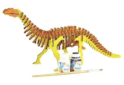 Дерев'яний конструктор динозавр Бронтозавр - фото 5