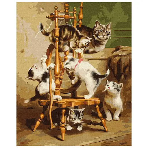 Картина по номерам "Веселі забави" ©Carl Reichert Ideyka KHO4476 40х40 см