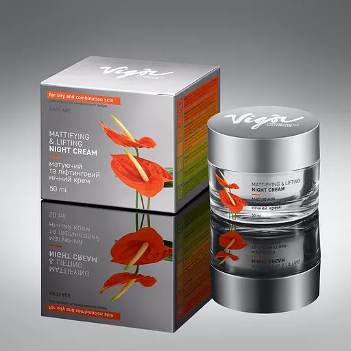 Матирующий и лифтинговый ночной крем для лица Азия Vigor 50 мл - фото 1