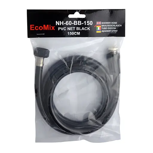 Шланг душовий EcoMix PVC NH-60-BB-150 000021951, Чорний - фото 2