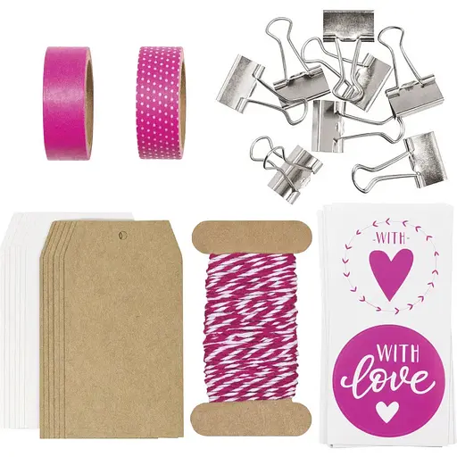 Набір матеріалів для оформлення подарунків Heyda Рожевий 15х15х2 см   - фото 2