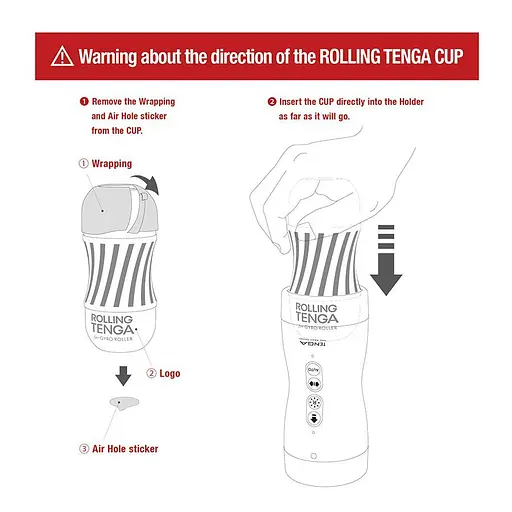 Автоматичний мастурбатор Tenga Vacuum Gyro Roller, ротація та вакуум, сумісний з Tenga Cup - фото 5