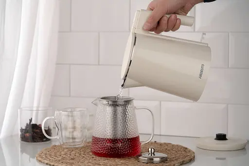 Електрочайник Ardesto EKL-F1BG 1 л подвійні стінки Strix бежевий - фото 10