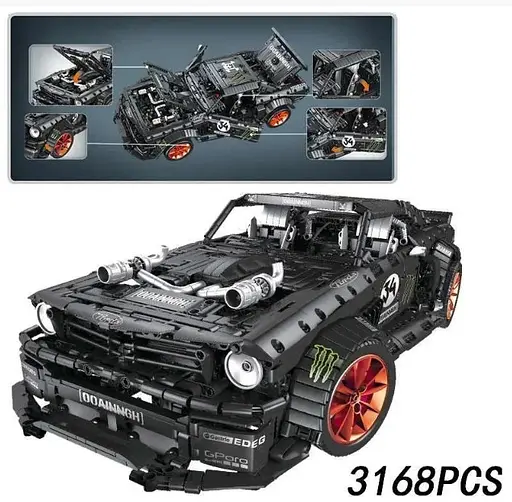 Конструктор Lepin Technic 23009 Ford Mustang Hoonicorn V2 з мотором - 3168 дет. - фото 2