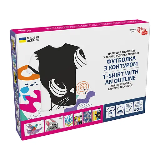 Набор для творчества Rosa футболка-раскраска, Черный кот, хлопок 100, размер S (4823098542070) - фото 5