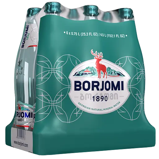 Мінеральна вода Borjomi 0.75 л 6 пляшок