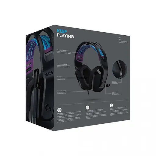 Комп'ютерна гарнітура Logitech G335 Wired Gaming Black (981-000978) - фото 4