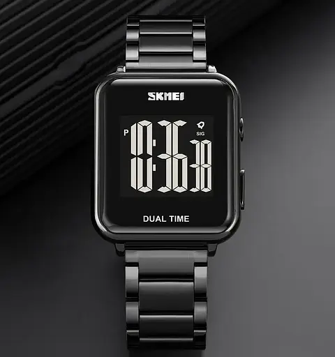 Мужские наручные классические часы Skmei 1852 (Черные) - фото 4