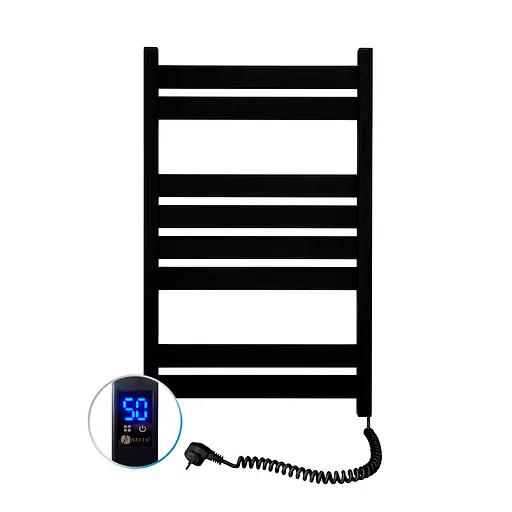 Електрична рушникосушка Navin Largo 500x800 Sensor права, чорний муар 12-244053-5080, Чорний матовий, Праве, Електронний - фото 2