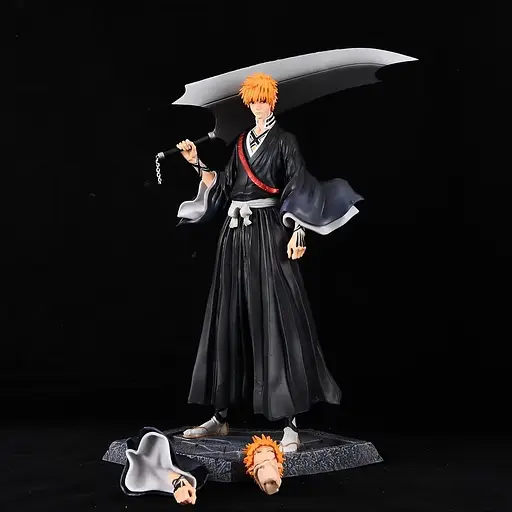 Коллекционная фигурка  Блич Ичиго Куросаки Bleach Kurosaki Ichigo со сменной головой 33 см CH B KI 33 - фото 2