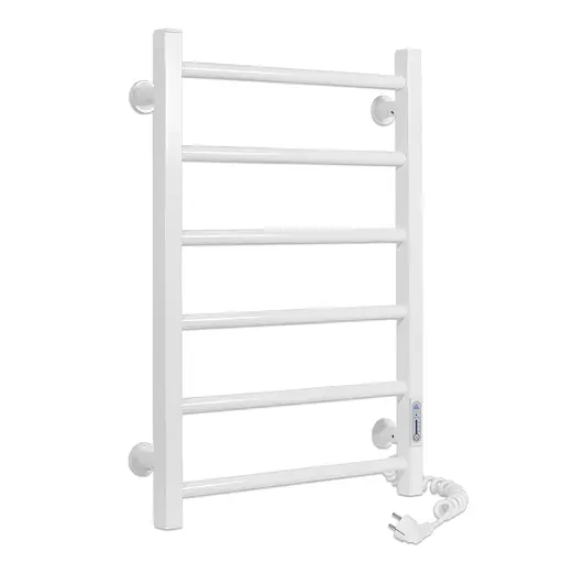 Электрический полотенцесушитель Laris Зебра Альфа ЧФ6 400x600 Э правый R3 77700068, Белый, Правое, Электронный - фото 1