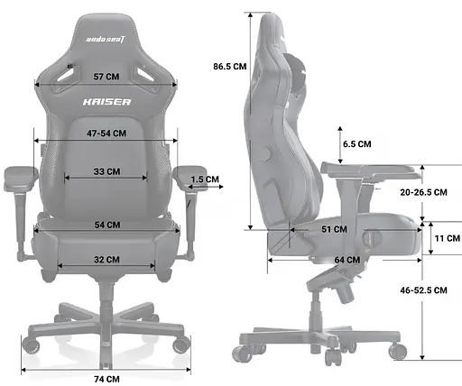Игровое кресло Anda Seat Kaiser 4 Size XL White Premium PVC (AD12YDDC-XLL-20-W-PV/C) - фото 6