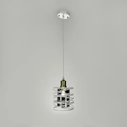 Підвіс у білому корпусі з графітовим плафоном 16х16 см | Арт. 12333/1 WT+GR | Line F - фото 2