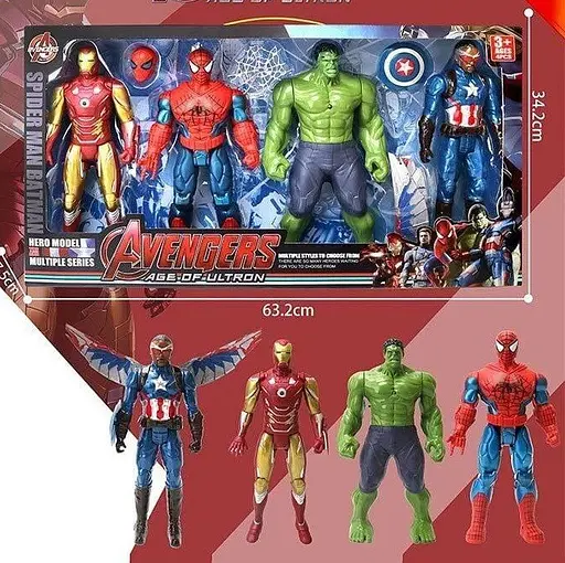 Игровой набор Avengers: Age of Ultron 4 супергероя Marvel Мстители фигурки - фото 2