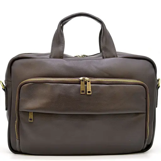 Кожаная сумка для делового мужчины TARWA 43х30.5х7 см sum0028188 - фото 3