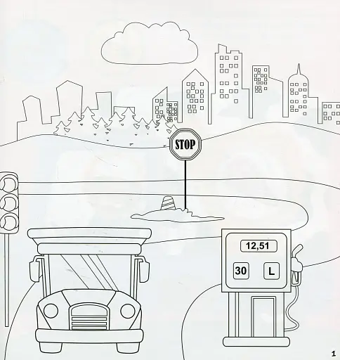 Розмальовки, аплікації, завдання. Машини великі та маленькі. 40 наліпок - фото 4