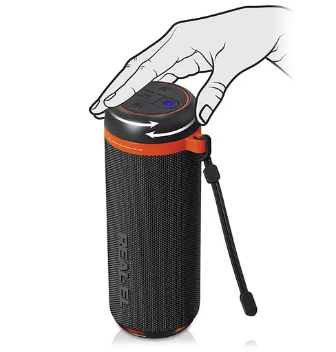 Портативная колонка Real-El RX711 10W Bluetooth TWS, RGB, Black - фото 4