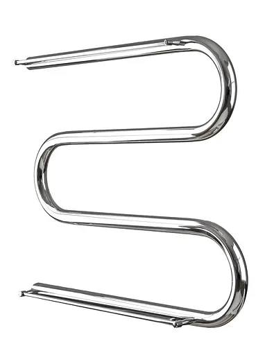 Водяной полотенцесушитель Mario Змейка ∅30 с полкой 530x500/500 1.1.3100.05.P, Хром, нижнее - фото 1