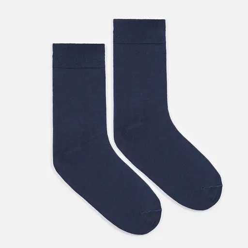 Шкарпетки чоловічі однотонні класичні високі безшовні якісні ORGANIC cotton JILL ANTONY Синій, 42-43 - фото 1