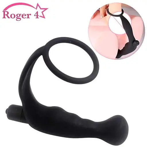 Анальний вібромасажер простати Roger-4 Чорний K000575 - фото 4