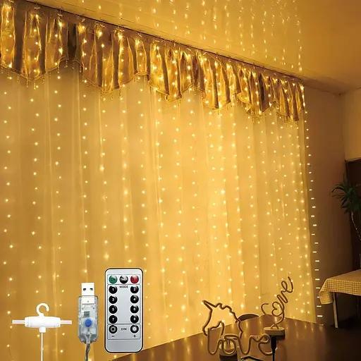 Гирлянда штора LED Star Led Lighting Limited капля росы размер 3х3 м 300 led c пультом