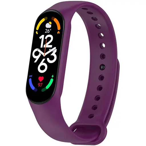 Силиконовый ремешок для Xiaomi Mi Band 7/6/5 Фиолетовый / Grape