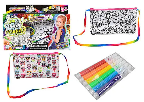 Набір творчості My Color Clutch, Danko Toys, клатч-пенал-розмальовка - фото 7