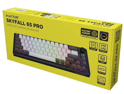 Клавіатура HATOR Skyfall 65 PRO Wireless Silent Switches Grey Black (HTK4160UA) - фото 7
