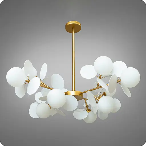 Люстра підвісна 517 Dlight на 12 ламп Золото-Білий (01675) - фото 2