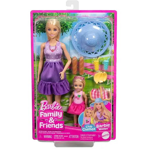 Набір Barbie Сімейний пікнік з ляльками Барбі та Челсі (JBF43) - фото 3
