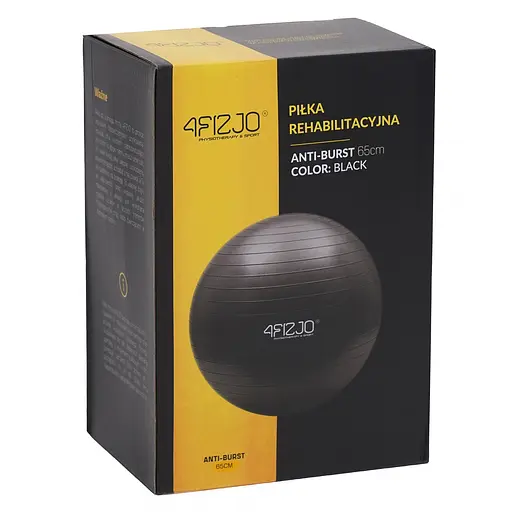 М'яч для фітнесу (фітбол) 4FIZJO 65 см Anti-Burst 4FJ0400 Black (P-5907739316349) - фото 10