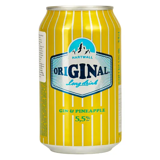 Напій слабоалкогольний газований Hartwall Original Long Drink Gin & Pineapple 0.33 л з/б  - фото 4