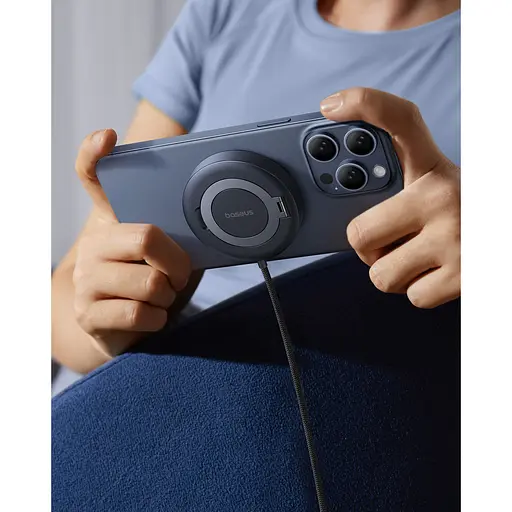 Бездротовий зарядний пристрій Baseus Simple Mini4 15W Universal Explorer Edition Cosmic Black (P10273300121-01) [151030] - фото 11